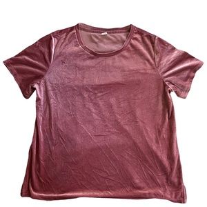 Relaxed Tyrell Rose Velvet T-Shirt